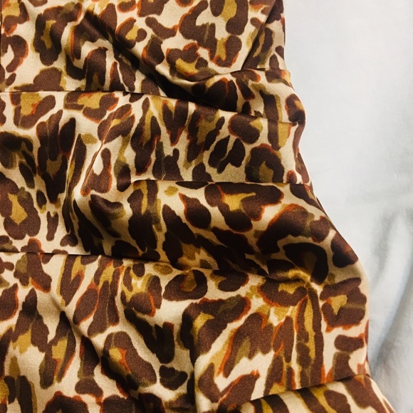 Nicole Miller Leopard Wiggle Dress Bustle Back - Picture 4 of 6